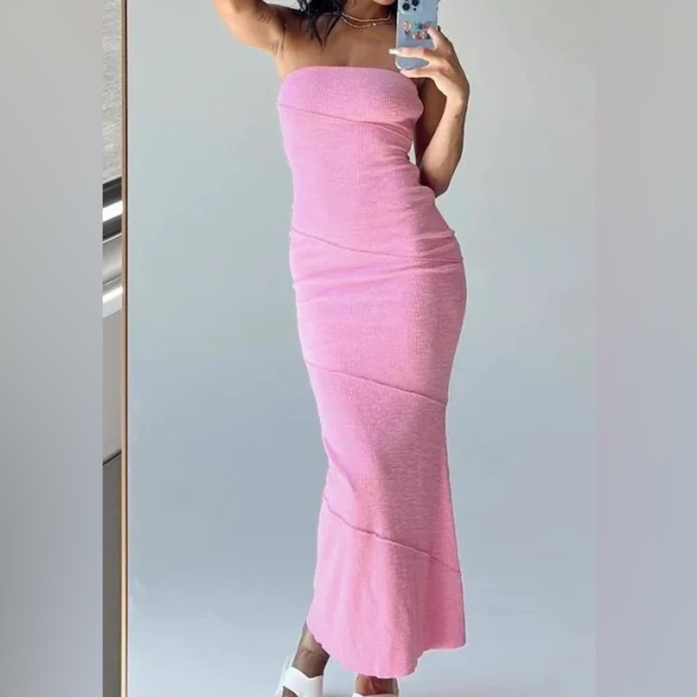 Princess Polly Elegant Pink Strapless Dress